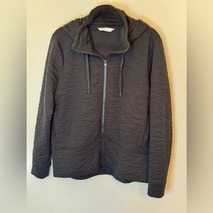 DSG Black Quilted Zip-Up Hoodie